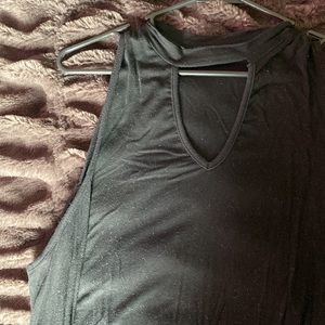 Large, black, cold shoulder top